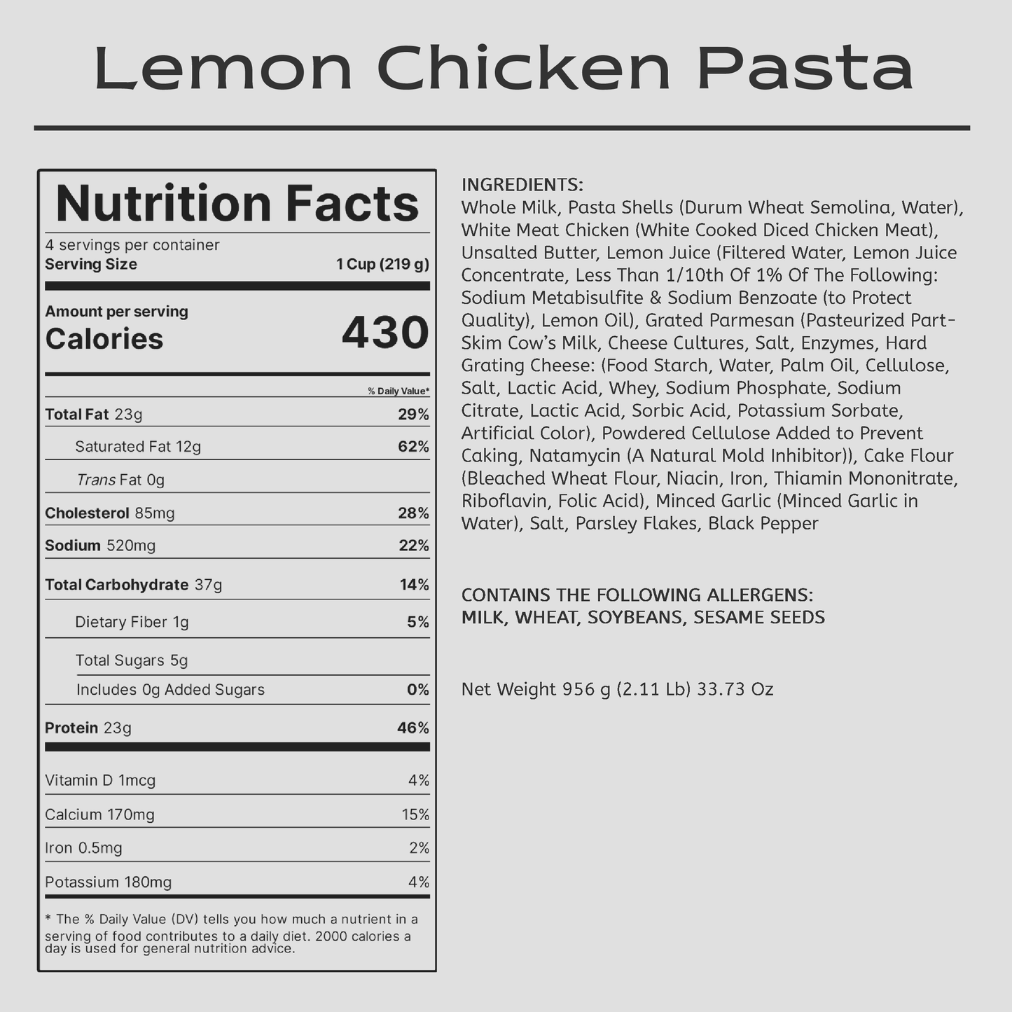 Lemon Chicken Pasta